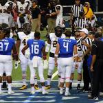 Coin toss before game