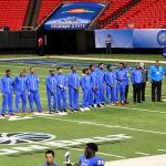 GSU basketball team saluted during Homecoming football game, Octobet 3, 2015