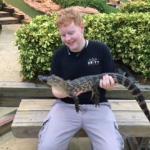 Sam handles alligator in Daytona Beach Shores