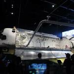 Open bay of the retired shuttle Atlantis on display at the Kennedy Space Center Visitor Complex