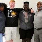 1320C RoboTigers celebrate Design Award at South Forsyth Kickoff Tournament with Coach William Hicks