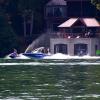 Jet ski and speed boat race on Lake Burton