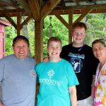 Tom Gignilliat, Julia, Sam and Elise Gignilliat at Gignilliats' lake house at Lake Burton, September 5, 2015
