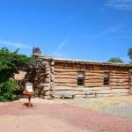 Reconstructed school house at Bluff Fort in Bluff, UT
