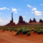 Totempole rock formation in Monument Valley