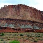 Capitol reef rock formation along Scenic Drive in Capitol Reef National Park