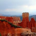 Aqua Canyon at Bryce Canyon NP with rain moving closer