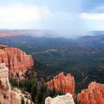 Approaching thunderstorm as seen from Rainbow Point in Bryce Canyon NP