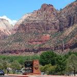 Entrance to Cable Mountain Lodge adjacent to Zion NP visitor center
