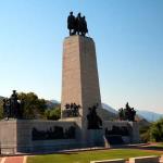 This is the Place monument at This is the Place Heritage Park in Salt Lake City where Brigham Young declared Salt Lake Valley as the destination of the Mormon trek from Illinois