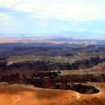 Grand View Point in Canyonlands NP where Colorado River and Green River as well as their canyons merge